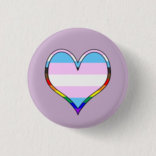 Trans Pride Heart Button (Vorderseite)