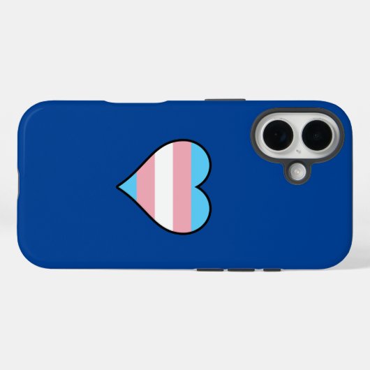 Trans Pride Heart Case-Mate iPhone Hülle (Rückseite (Horizontal))