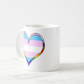 Trans Pride Heart Coffee Tasse (Vorderseite Links)