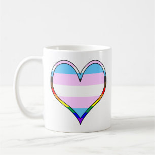 Trans Pride Heart Coffee Tasse