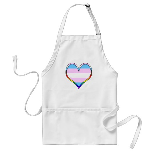 Trans Pride Heart Erwachsene Schürze (Vorne)