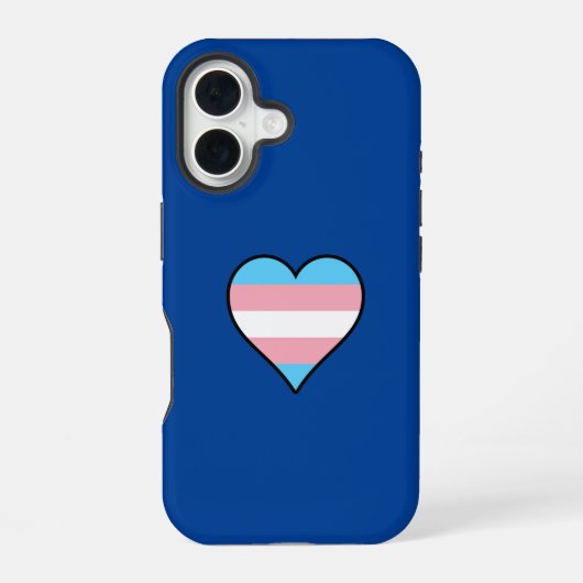 Trans Pride Heart iPhone 16 Hülle (Rückseite)