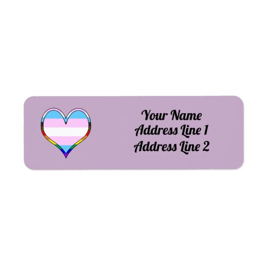 Trans Pride Heart Label (Vorne)