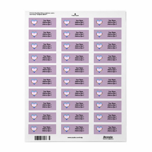 Trans Pride Heart Label (Vorne)
