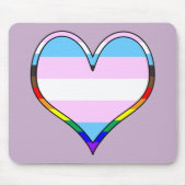 Trans Pride Heart Mousepad (Vorne)