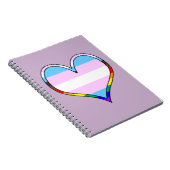 Trans Pride Heart Notebook Notizblock (Rechte Seite)