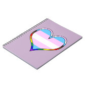 Trans Pride Heart Notebook Notizblock (Linke Seite)