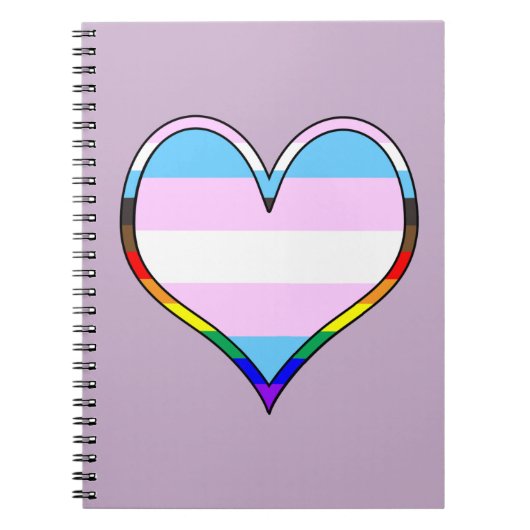 Trans Pride Heart Notebook Notizblock (Vorderseite)
