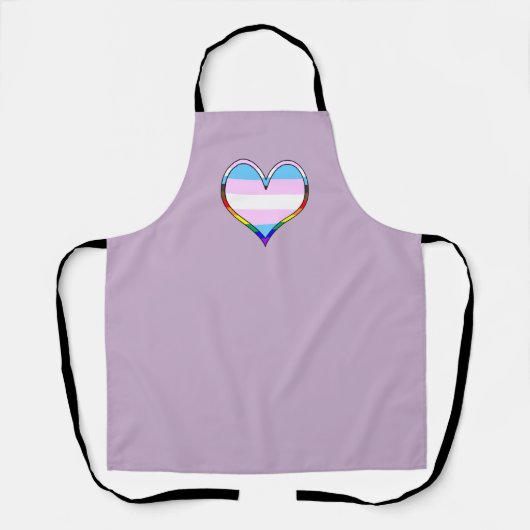 Trans Pride Heart Schürze (Vorderseite)