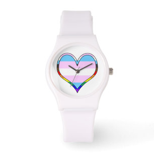 Trans Pride Heart Watch Armbanduhr