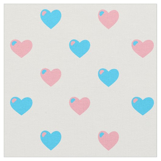 Trans Pride Hearts Fabric Stoff (Nahaufnahme)