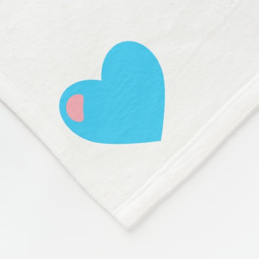 Trans Pride Hearts Fleece Blanket (Ecke)
