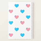 Trans Pride Hearts Notebook Notizblock (Rückseite)