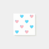 Trans Pride Hearts Postit Notes Post-it Klebezettel (Vorderseite)