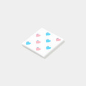 Trans Pride Hearts Postit Notes Post-it Klebezettel (angewinkelt)