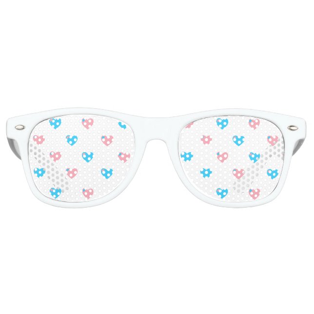 Trans Pride Hearts Sonnenbrille (Vorderseite)