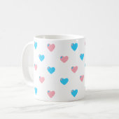 Trans Pride Hearts Tasse (Vorderseite Links)
