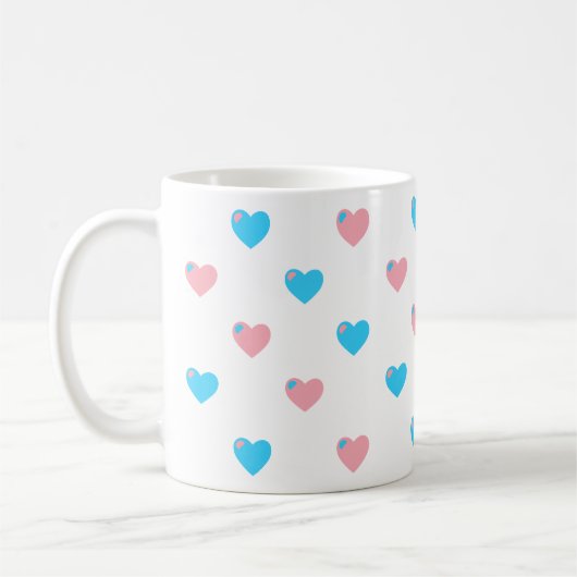 Trans Pride Hearts Tasse (Links)