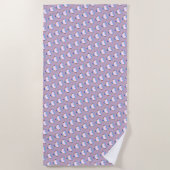 Trans Pride Herz Pattern Beach Handtuch (Vorderseite)