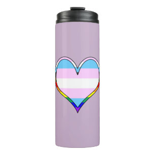 Trans Pride Herztumbler Thermosbecher