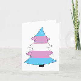 Trans Pride Holigay Tree Feiertagskarte