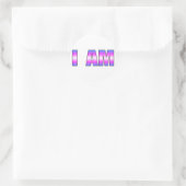 Trans Pride I AM White Background Runder Aufkleber (Tasche)
