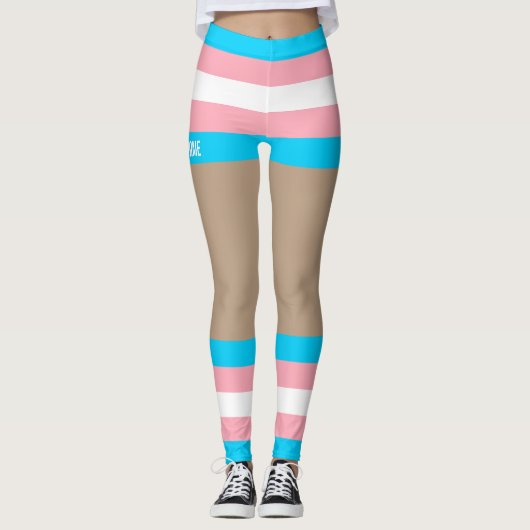 Trans Pride Imitats Shorts & Legs Leggings (Vorderseite)