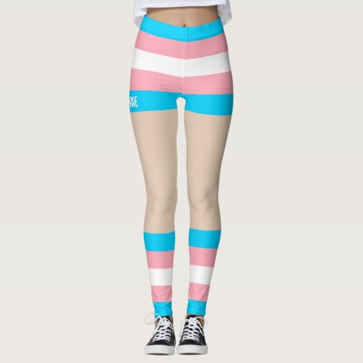 Trans Pride Imitats Shorts & Legs Leggings (Vorderseite)
