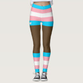 Trans Pride Imitats Shorts & Legs Leggings (Vorderseite)