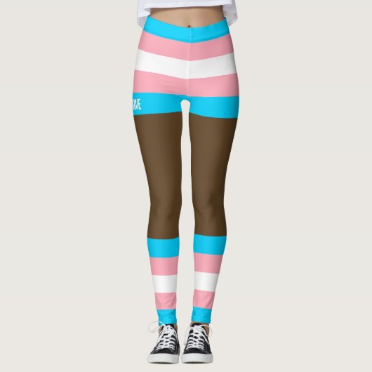 Trans Pride Imitats Shorts & Legs Leggings (Vorderseite)