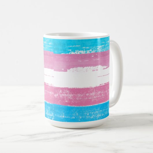 Trans Pride Kaffeetasse (VorderseiteRechts)
