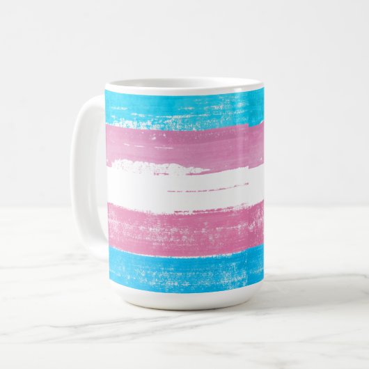 Trans Pride Kaffeetasse (Vorderseite Links)