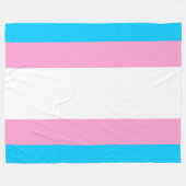 Trans Pride Kuschel-Fleece Fleecedecke (Vorderseite (Horizontal))