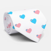 Trans Pride Large Hearts Krawatte (Gerollt)