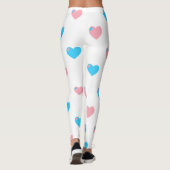 Trans Pride Large Hearts Leggings (Rückseite)