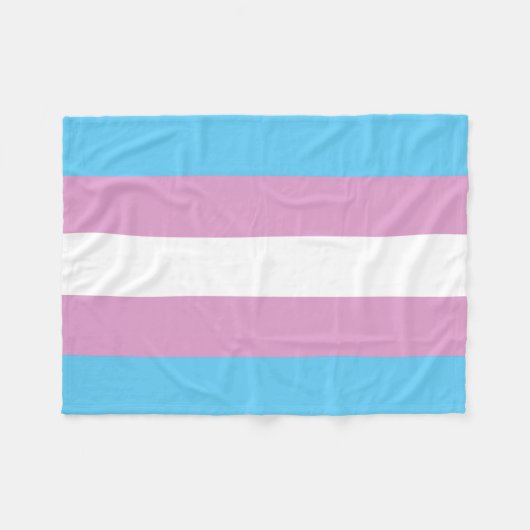 Trans-Pride-Markierung Fleecedecke (Vorderseite (Horizontal))