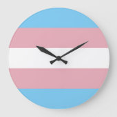 Trans-Pride-Markierung Große Wanduhr (Vorderseite)