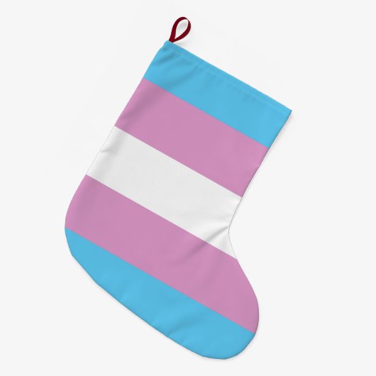 Trans-Pride-Markierung Großer Weihnachtsstrumpf (Vorderansicht (hängend))