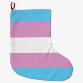 Trans-Pride-Markierung Großer Weihnachtsstrumpf (Vorderseite)
