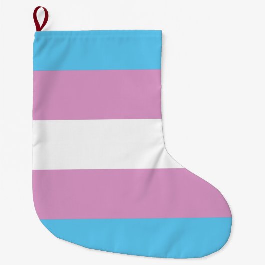 Trans-Pride-Markierung Großer Weihnachtsstrumpf (Vorderseite)