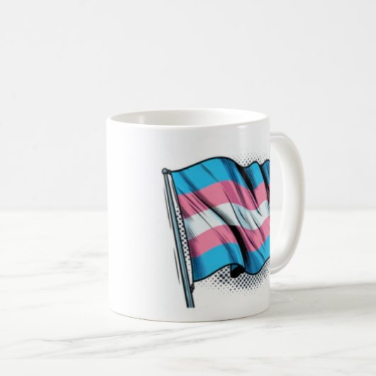 Trans-Pride-Markierung Kaffeetasse (VorderseiteRechts)