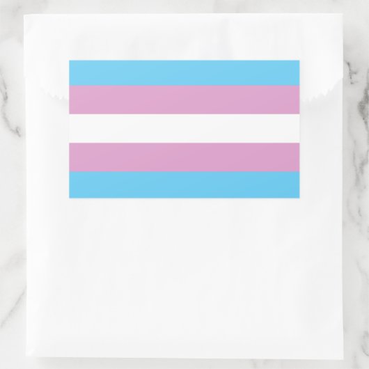Trans-Pride-Markierung Rechteckiger Aufkleber (Tasche)