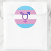 Trans-Pride-Markierung Runder Aufkleber (Tasche)