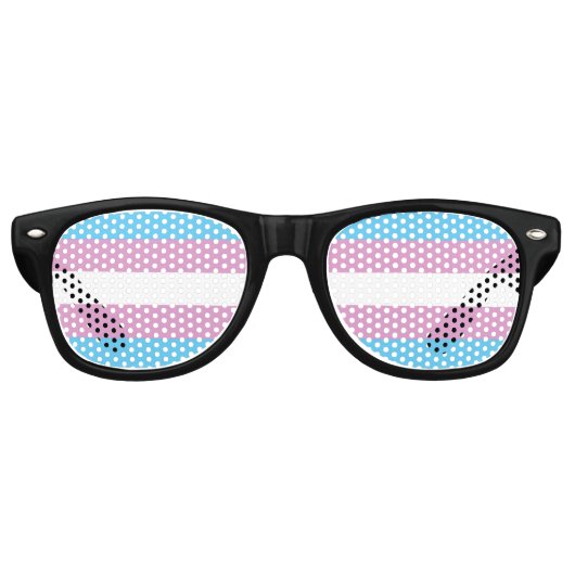 Trans-Pride-Markierung Sonnenbrille (Vorderseite)