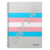 Trans-Pride-Notebook Notizblock (Vorderseite)
