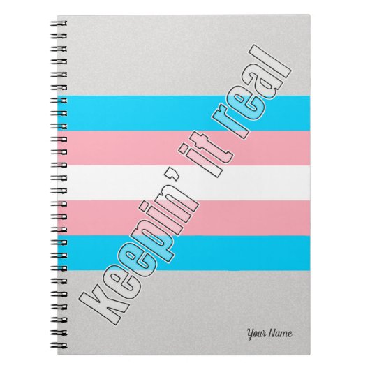 Trans-Pride-Notebook Notizblock (Vorderseite)