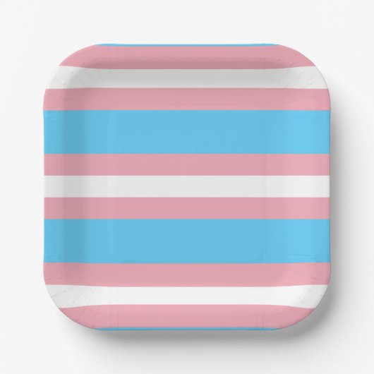 Trans Pride! Pappteller (Vorderseite)