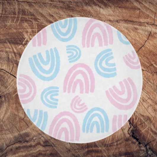 Trans Pride Pastel Rainbow Glass Cutting Board Schneidebrett
