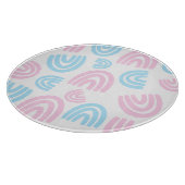 Trans Pride Pastel Rainbow Glass Cutting Board Schneidebrett (Ecke)