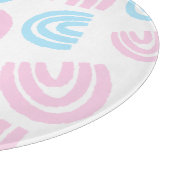 Trans Pride Pastel Rainbow Glass Cutting Board Schneidebrett (Ecke)